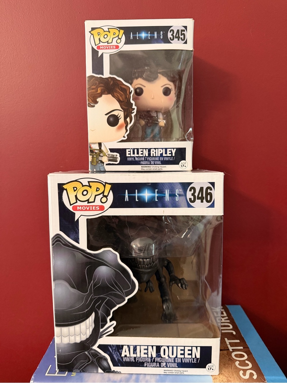 Funko Pop! Movies Ellen Ripley & Alien Queen Vinyl Figures - Black, White